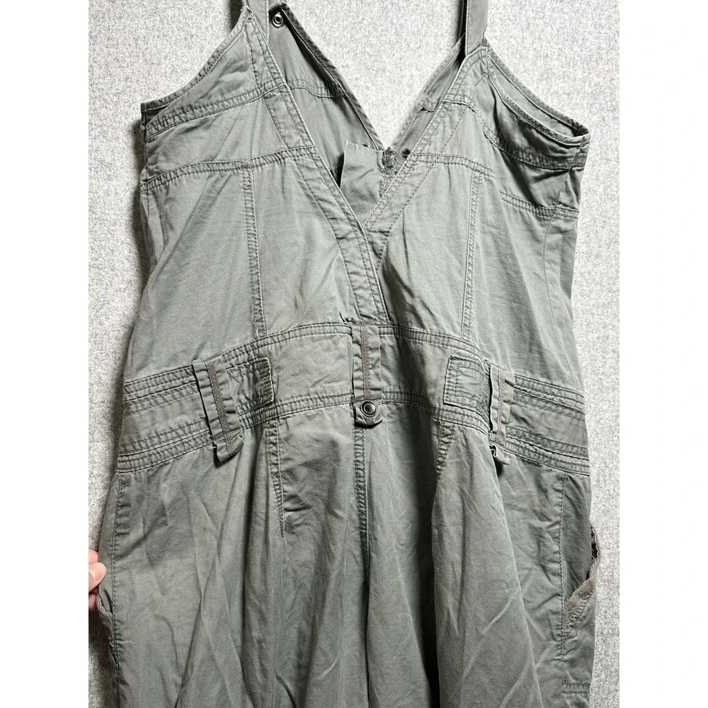 Vintage No Boundaries Juniors 11 Overalls Jumpsuit Olive Green One Piece 90s Y2K - Picture 6 of 15